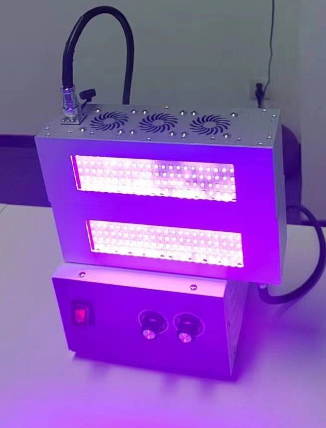 Equipo de curado UV-LED refrigerado por aire 300 × 50 mm (una unidad de control, un cabezal)