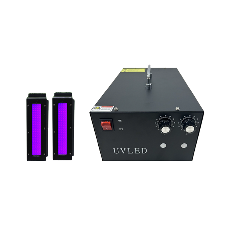 Lampada UVLED per serigrafia su bottiglie PET/PP 120 × 20 mm