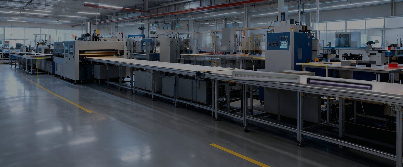 LED UV curing production line in the JINGLEIKE workshop
